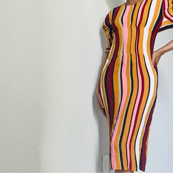 Zara Midi Striped Studio Dress - Picture 9 of 15